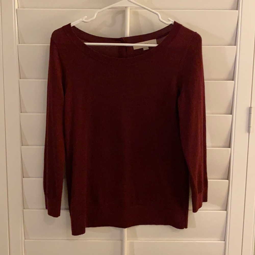 Loft Dark Red Sweater size M